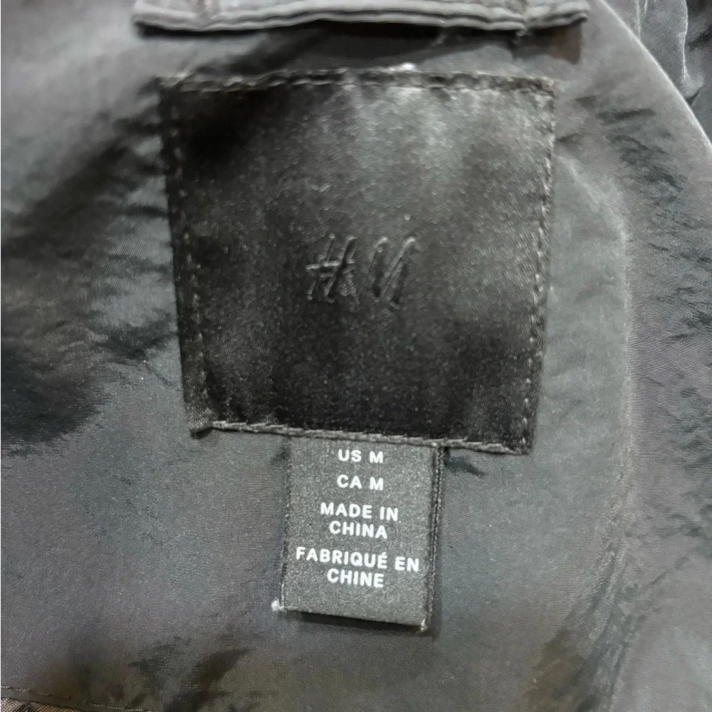 H&M Black Jacket Size Medium Unisex Utility Moto